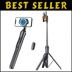 Treppiede Selfie Stick All-in-One Estensibile con Supporto Magnetico - Alto 62 Pollici - Foto 1 di 8