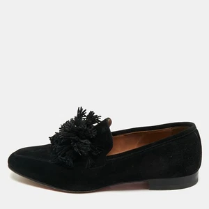 Christian Louboutin Black Suede Tassel Accents Loafers Size 43 - Picture 1 of 9