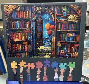 New Rainbow Reading Books Jigsaw 1000 Piece Colourful Library Jigsaw Puzzle - Picture 1 of 2