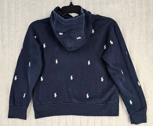 Polo Ralph Lauren Navy Blue Pullover Hoodie Kids Medium (10-12) - Picture 1 of 4