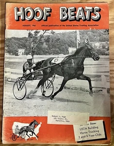 VINTAGE 1961 HOOF BEATS HARNESS RACING U.S TROTTERS ASSOC MAGAZIN PUBLIKATION - Bild 1 von 5