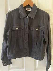 Vintage Bill Blass Linen Cotton M Black Jacket W/ 4 Pockets- VGC - Bild 1 von 14