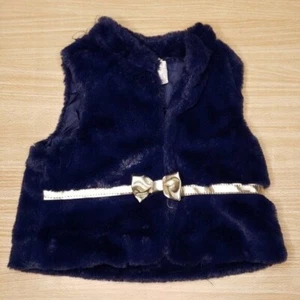 Forever Me Toddler Girls Blue Faux Fur Vest 2T - Picture 1 of 5