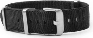 Uhrenarmband Militär elastic Schwarz 18mm 20mm 22mm Durchzugsband NEU! - Picture 1 of 2