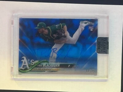 2018 Topps Clearly Authentic Blue /25 Paul Blackburn #CAA-PB Rookie Auto RC - Image 1 of 2