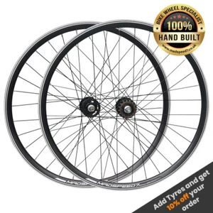 Juego de ruedas traseras delanteras de una sola velocidad para bicicleta Fixie fija 700c buje abatible negro - Imagen 1 de 9