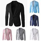 Sophisticated Men's Single Breasted Blazer Jacket for Professional Look