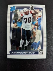 2021 Donruss Optic RATED ROOKIE #268 Christian Barmore New England Patriots B - Picture 1 of 2