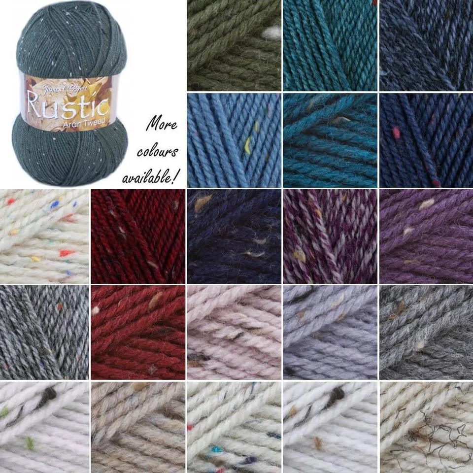 James C Brett Rustic With Wool Aran Yarn Knitting Crochet Craft 400g Ball - Image 1 of 1