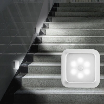 Wireless Cabinet Stair Lamp 6 LED 1 Pack Motion Sensor Lights PIR Night Light - Image 1 of 4