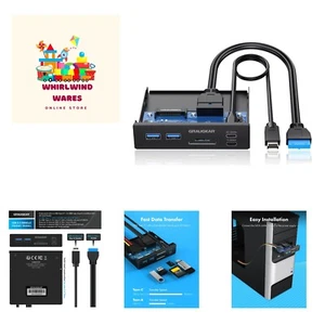 3,5 Zoll Front Panel USB C Hub, SD/microSD Interner Kartenleser, 20Gbps USB 3... - Bild 1 von 19