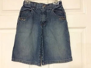 Girls Jean Shorts Size 10 Blue Denim Studded Embellishment on Pockets Calvin 46 - Picture 1 of 3