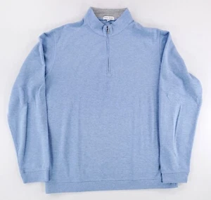 Peter Millar Crown Comfort 1/4 Zip Pullover Shirt Light Blue Mens XL - Picture 1 of 6