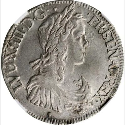 1649M France Ecu. NGC XF 45. KM-155.11. Rare Date, 2,000 Minted. Finest @ NGC - Image 1 of 4