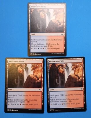 3x Swiftwater Cliffs Fate Reforged 2015 Mtg Magic Gathering Card Dual Land 172 - Image 1 of 4