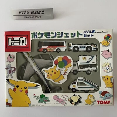 TOMICA TOMY Pokemon Jet ANA 套装 机场运输卡车 B747 公共汽车 Tomica日本 — 第 1/4 张图片