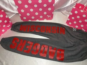Victorias Secret Pink Wisconsin Badgers Joggers Small - Picture 1 of 2