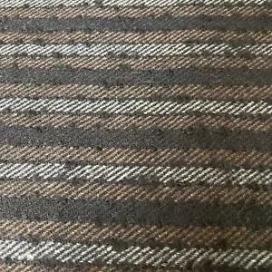 Fabric Lot 1 Yd 14 Ins 58 W Fall Suitings Gray Brown Black Herringbone Stripe - Picture 1 of 7