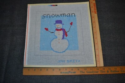 HP needlepoint canvas, Jean Smith, Snowman - Image 1 of 4