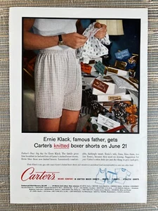Carter's Knitted Boxershorts Ernie Klack Vatertag 1959 Vintage Print Ad - Bild 1 von 1