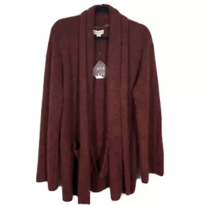 Ava & Viv Burgundy Sweater Duster Size 1X - Bild 1 von 7