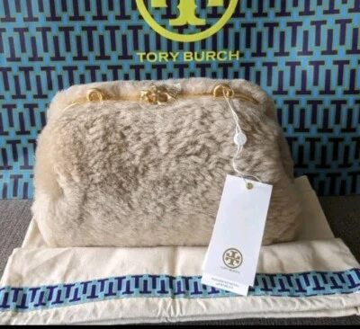 Tory Burch Cleo small shearling shoulder bag $798 - Image 1 of 4
