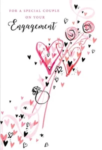 'SPECIAL COUPLE ON YOUR ENGAGEMENT' GREETINGS CARD AND MATCHING ENVELOPE 5" X 7" - Picture 1 of 4