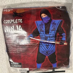 Ninja Halloween Costume 7 Piece Set Boys Size M 8-10 New In Package Complete - Picture 1 of 5