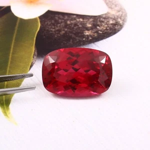Wonderfull Natural Blood Red Mozambique Ruby Loose Cushion Gemstone Cut 30x20 MM - Picture 1 of 4