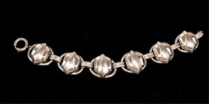 Vtg. SIGNED NAPIER Sterling Silver Bracelet MODERNIST Geometric - Picture 1 of 1