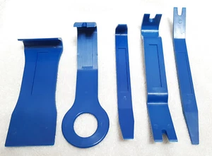 5 PC NYLON PRY BAR SET DASH TRIM PANEL DOOR AUTO MOLDING REMOVAL TOOL KIT - Picture 1 of 7