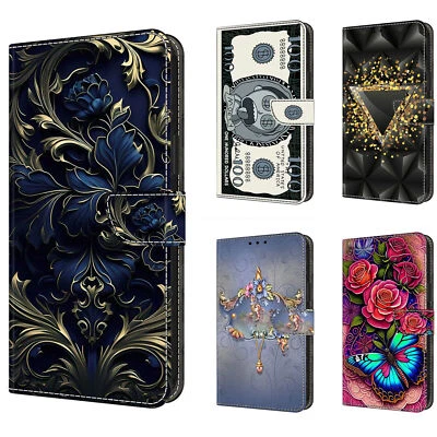 Butterfly Flower Printed Wallet Phone Case for Huawei Y5 Prime Y6 Pro Y6 Y7 Y5 - Image 1 of 4