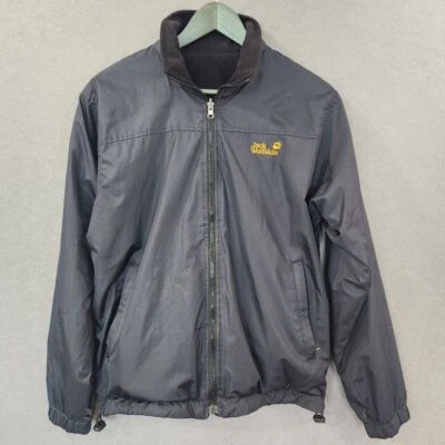 Chaqueta Abrigo Jack Wolfskin Para Hombre S Reversible Negro Polar con Bolsillos Foto 1 de 4