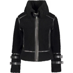 £2,350 IRO Paris Designer Black Sheepskin Shearling Jacket - Picture 1 of 9