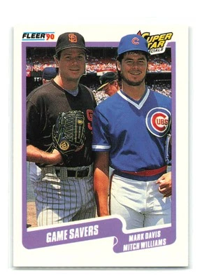Game Savers (Mark Davis / Mitch Williams) - 1990 Fleer #631 - Image 1 of 2