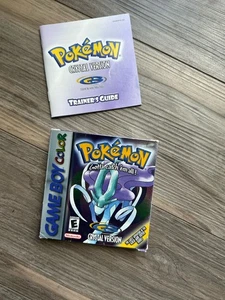 Authentic Pokemon Crystal Version GBC Original Box + Manual ONLY 1st Print - Picture 1 of 5