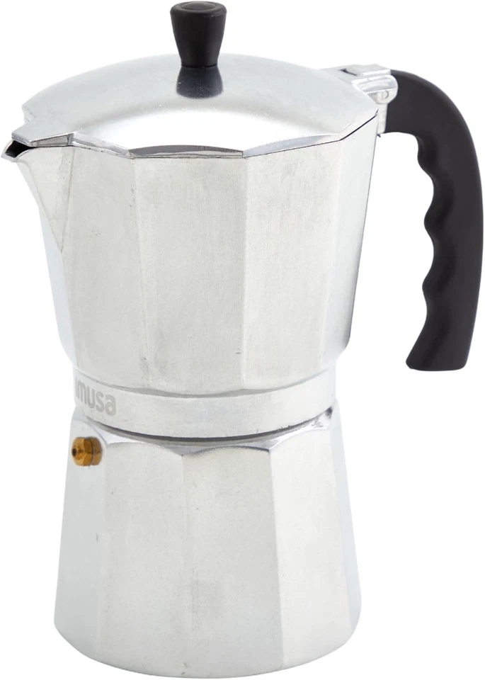 Imusa USA Aluminum Stovetop 6-Cup Espresso Maker (B120-43V) Silver
