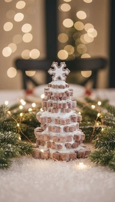 Рождественский блестящий белый матовый пряник дерево для печенья винтажный вид 2 стиля - Изображение 1 из 3