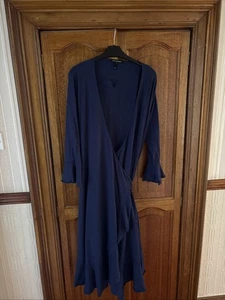 Isabella Oliver Maternity Wraparound Navy Dress Size 6 (UK 20), over £100 New - Picture 1 of 3