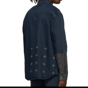 Ksubi Snake Bite Dripp Denim Hemd Jacke Größe Medium EUC gebraucht abgenutzt - Bild 1 von 14