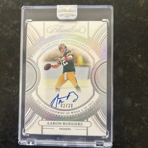 2023 Performance Impeccabili Aaron Rodgers Auto /20 Packers Sigillato Da Perfetto - Foto 1 di 2