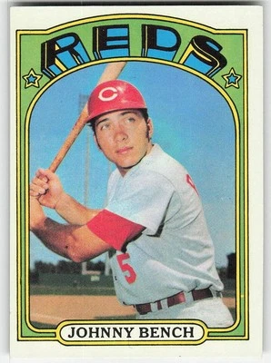 1972 Topps #433 Johnny Bench béisbol Cincinnati Reds Foto 1 de 2