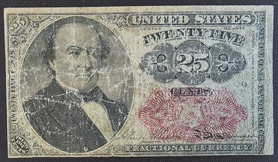 25 CENTS FRACTIONAL CURRENCY United States 25c Note - Image 1 of 2