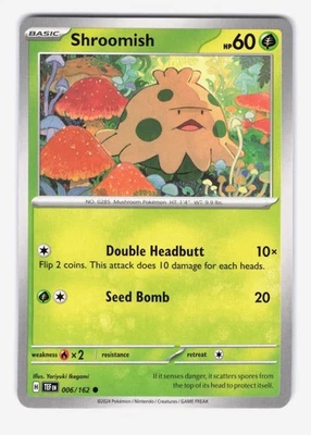 Shroomish (Common) SV05: Temporal Forces 006/162 NM - Image 1 of 2