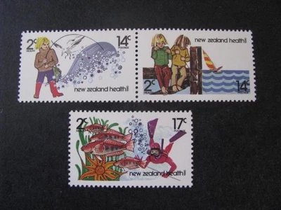 新西兰邮票套装斯科特 # B106-B108 未使用...国际免费送货! — 第 1/4 张图片