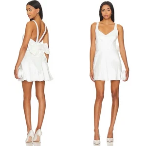 Mini Abito Show Me Your Mumu Charlotte Fiocco Bianco Taglia Small Sposa Doccia - Foto 1 di 10