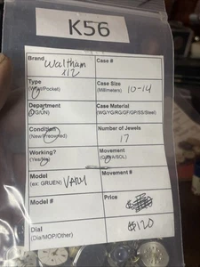 Waltham Movements X12 - Picture 1 of 3