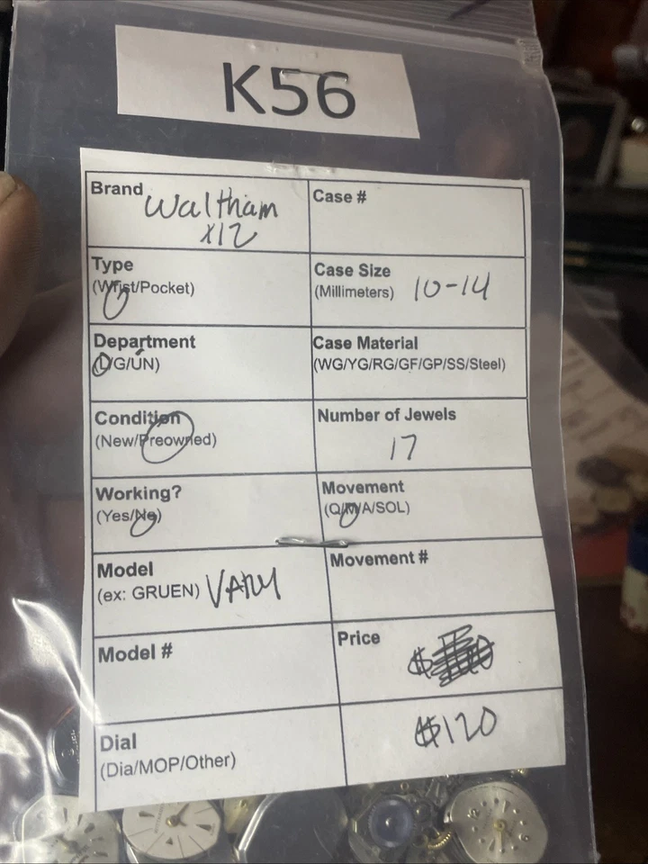 Waltham Movements X12 - Image 1 of 3