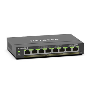 NETGEAR - SWITCH 8-PORT 1G POE+ SWITCH 124 W SMART MANAGED PLUS,black 8 Port 8 - Picture 1 of 7