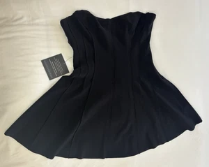 Neu mit Etikett Norma Kamali Free People Damen trägerloses Grace schwarzes Minikleid, Größe L /40 - Bild 1 von 17